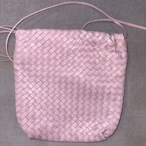 Well-Loved Bottega Veneta Lavender Woven Shoulder Bag (Broken Strap)